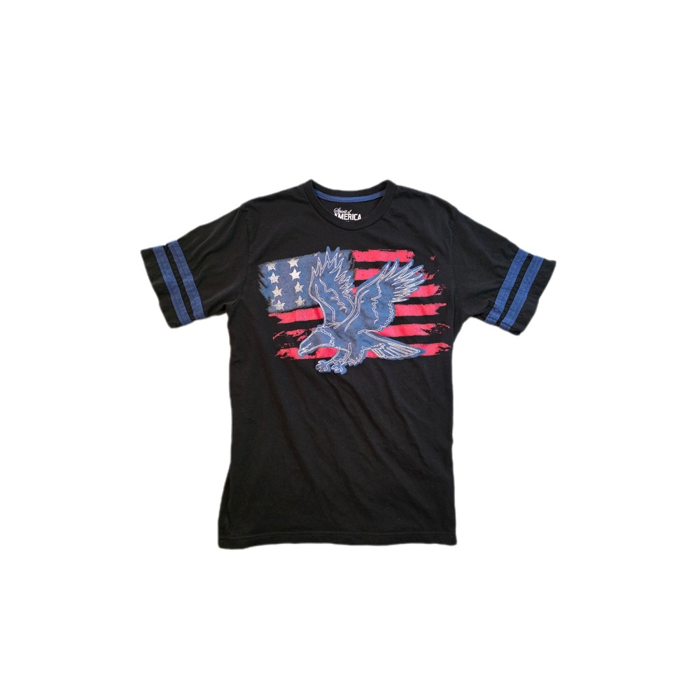 Spirit of America black graphic mens medium T-shirt